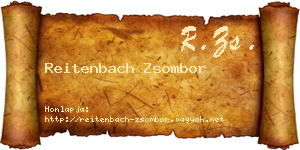 Reitenbach Zsombor névjegykártya